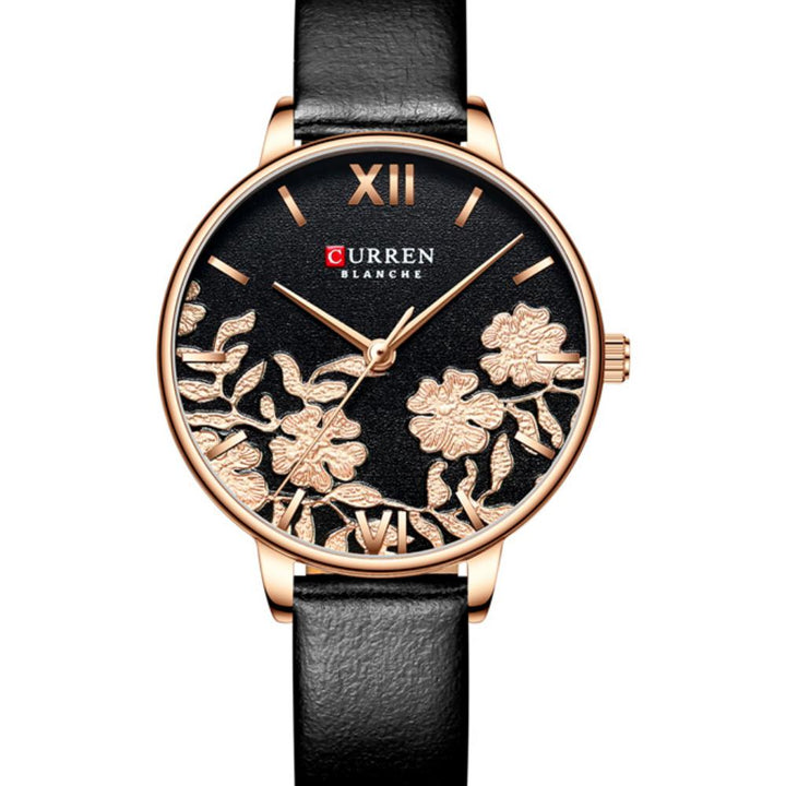 Floral Rose Wrist Watch For Women