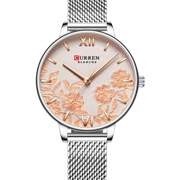 Floral Rose Wrist Watch For Women