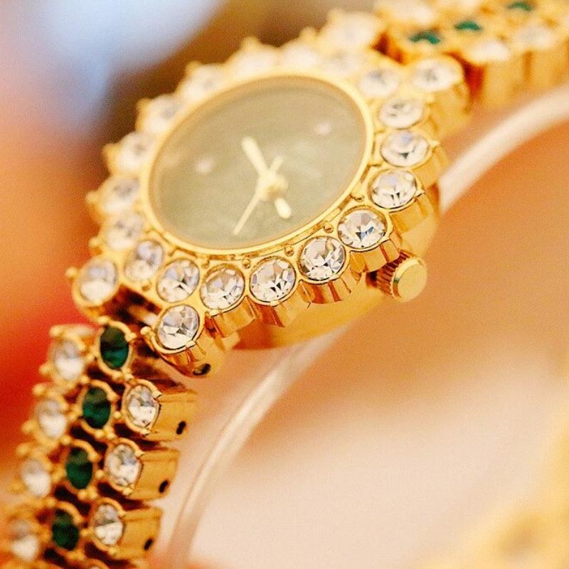 Watch - Glistening Rhinestone Bejeweled Quartz Watch
