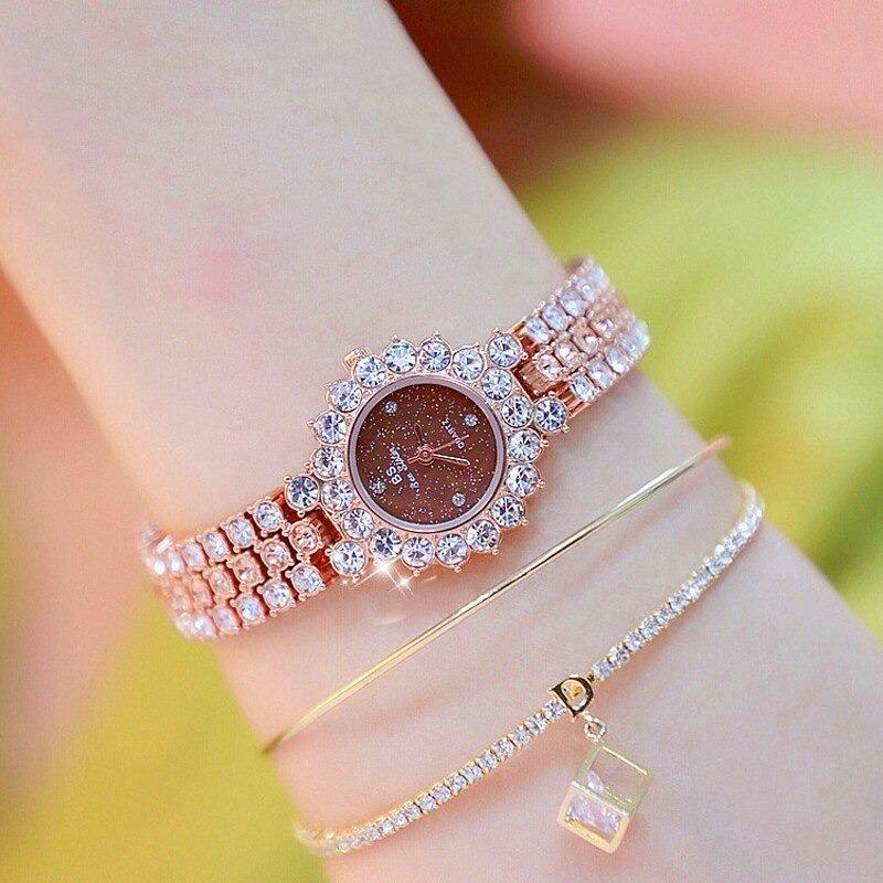 Watch - Glistening Rhinestone Bejeweled Quartz Watch