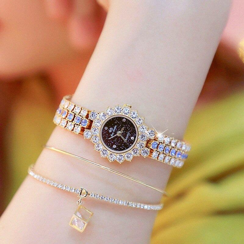 Watch - Glistening Rhinestone Bejeweled Quartz Watch