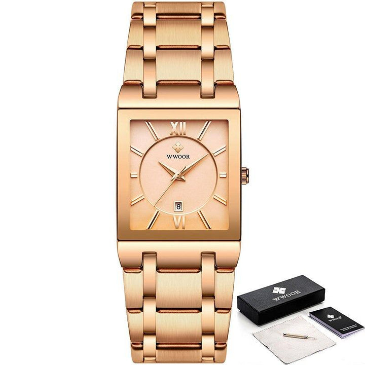 Watch - Glossy Square Dial Business Quartz Watch