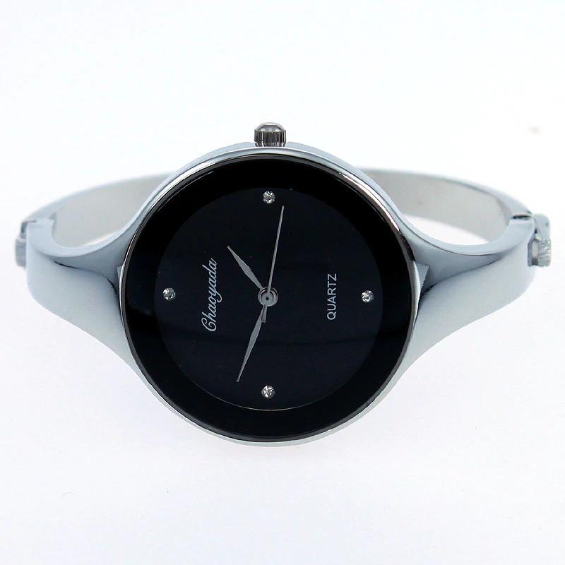 Watch - Stainless Steel Rhinestone Dial Bangle Watch