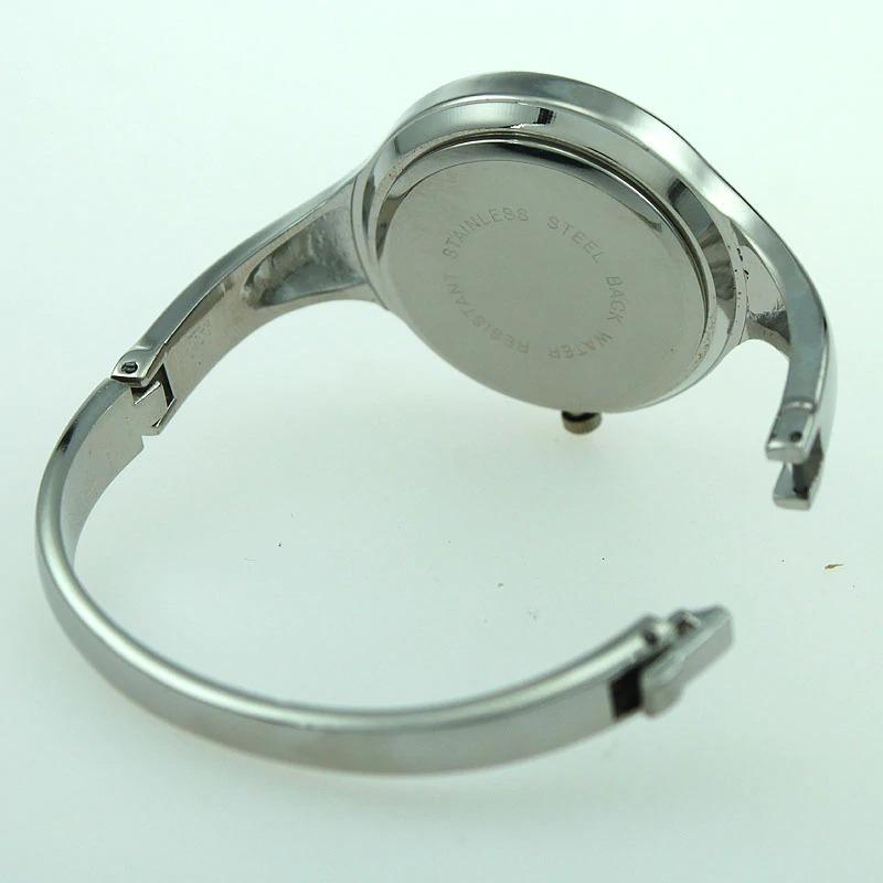 Watch - Stainless Steel Rhinestone Dial Bangle Watch