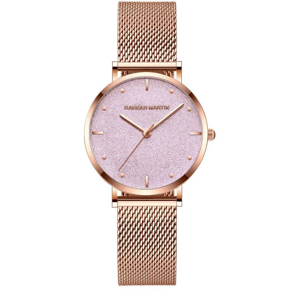 Watch - Starry Sky Dial With Stainless Steel Mesh Band Quartz Watch