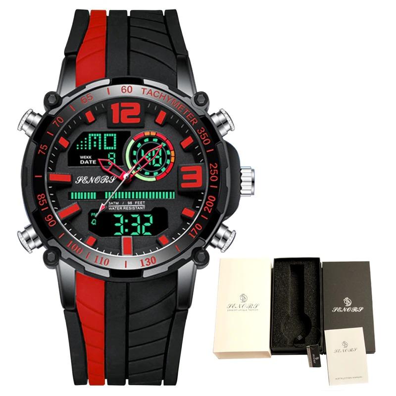 Watch - Two-tone Color Silicone Band Chronograph Watch