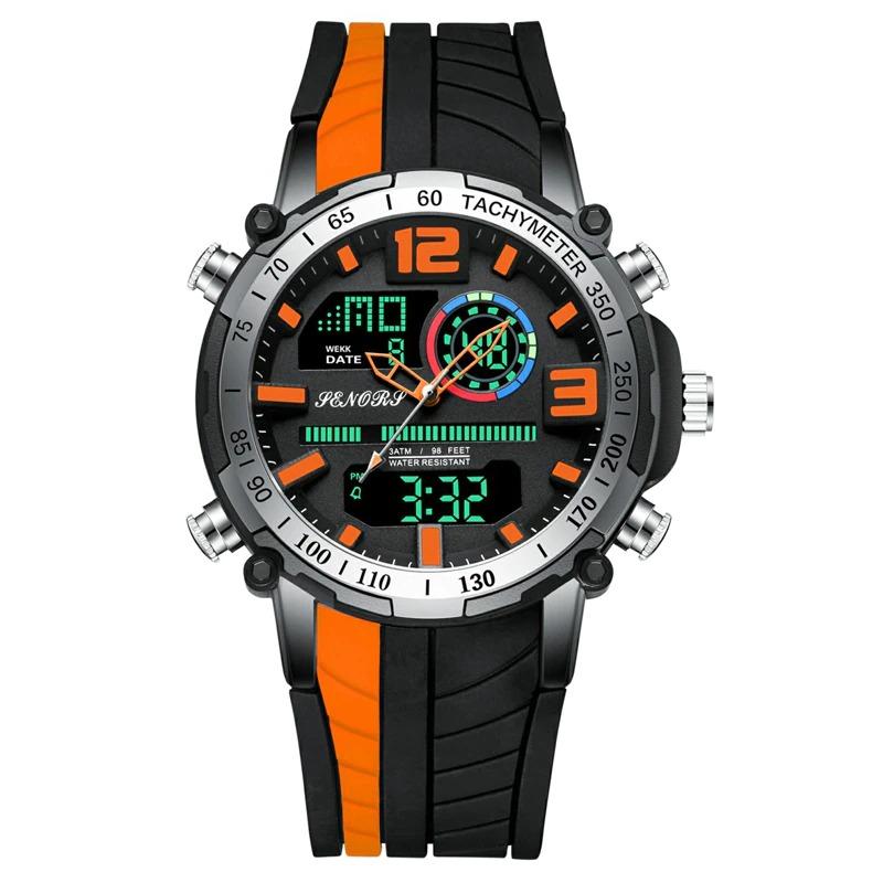Watch - Two-tone Color Silicone Band Chronograph Watch