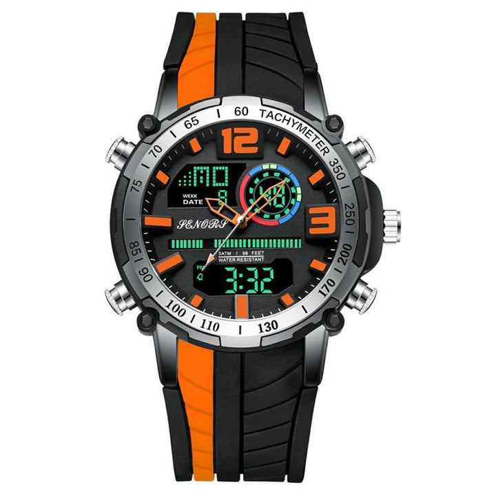 Watch - Two-tone Color Silicone Band Chronograph Watch