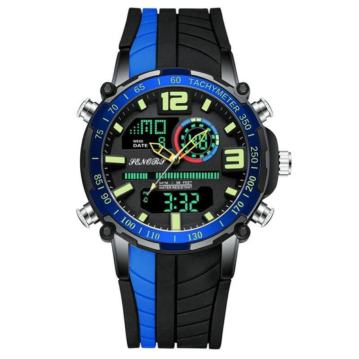 Watch - Two-tone Color Silicone Band Chronograph Watch