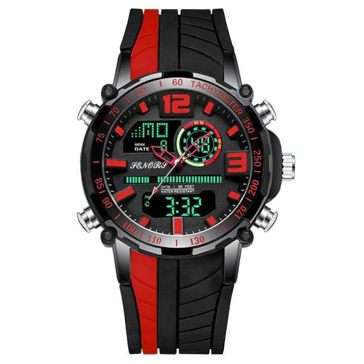 Watch - Two-tone Color Silicone Band Chronograph Watch