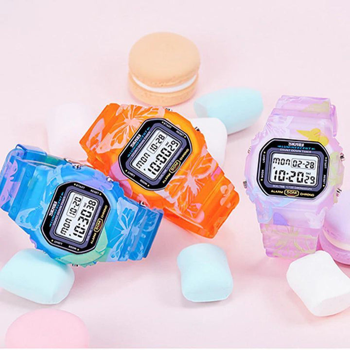 Watches - Colorful Printed Butterfly Strap Digital Watch