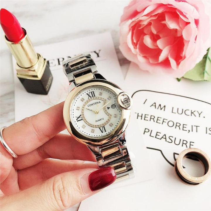 Watches - Exceptional Rhinestone Embellished Dial Quartz Watch