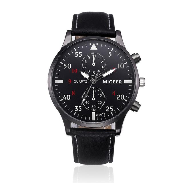 Watches - Men's Leather Sport Analog Watch