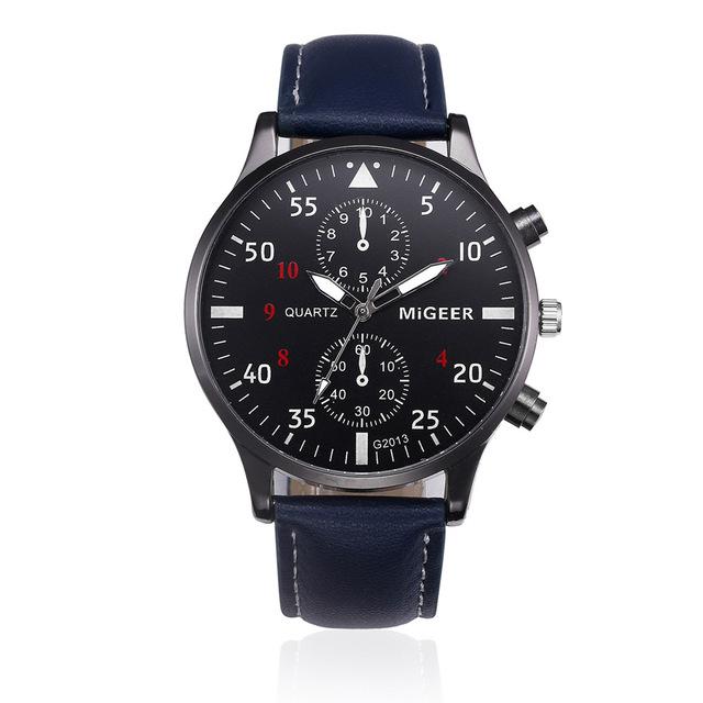 Watches - Men's Leather Sport Analog Watch