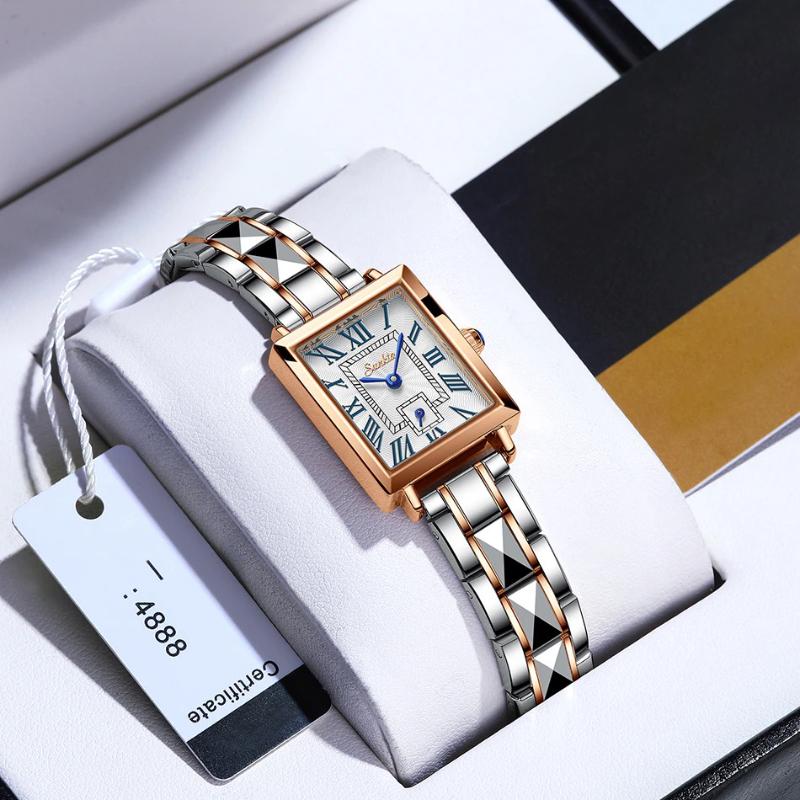 Watches - Minimalist Fashion Square Case Ladies Quartz Watch