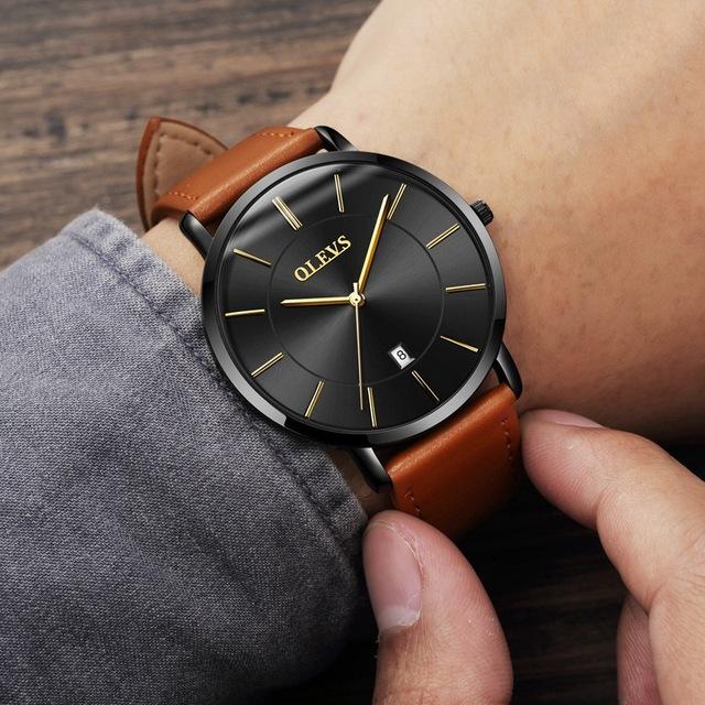 Watches - The Sleek™ Waterproof Genuine Leather Strap Wristwatch