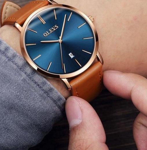 Watches - The Sleek™ Waterproof Genuine Leather Strap Wristwatch