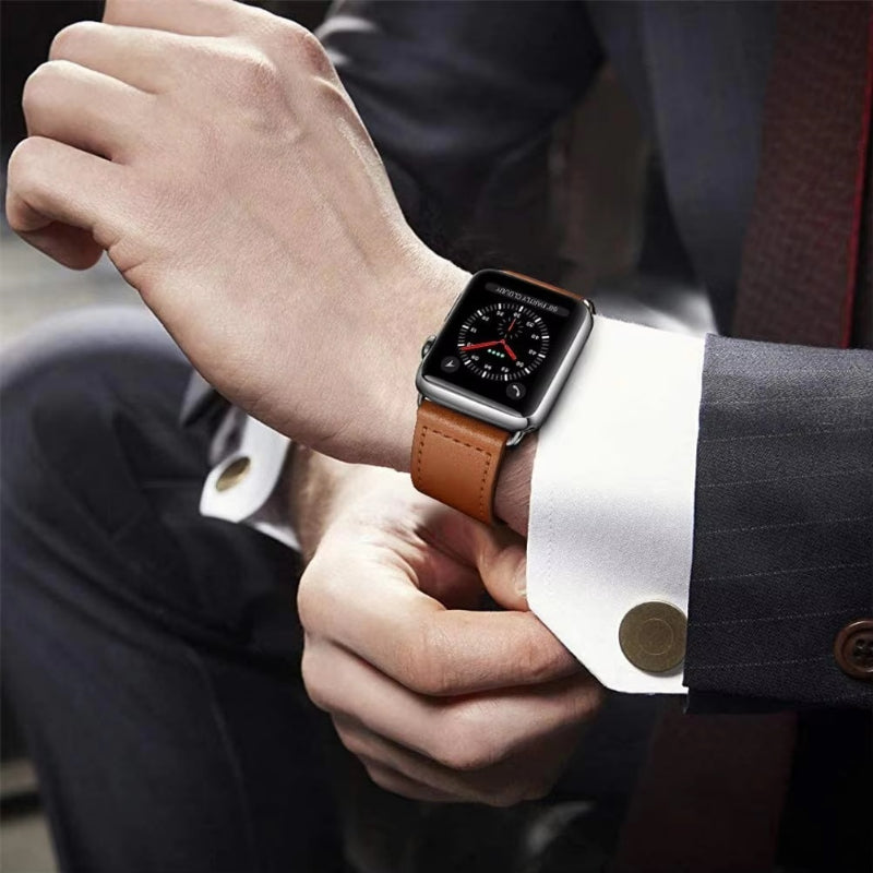 Fashionable Leather Strap with Loop Design for Apple Watch