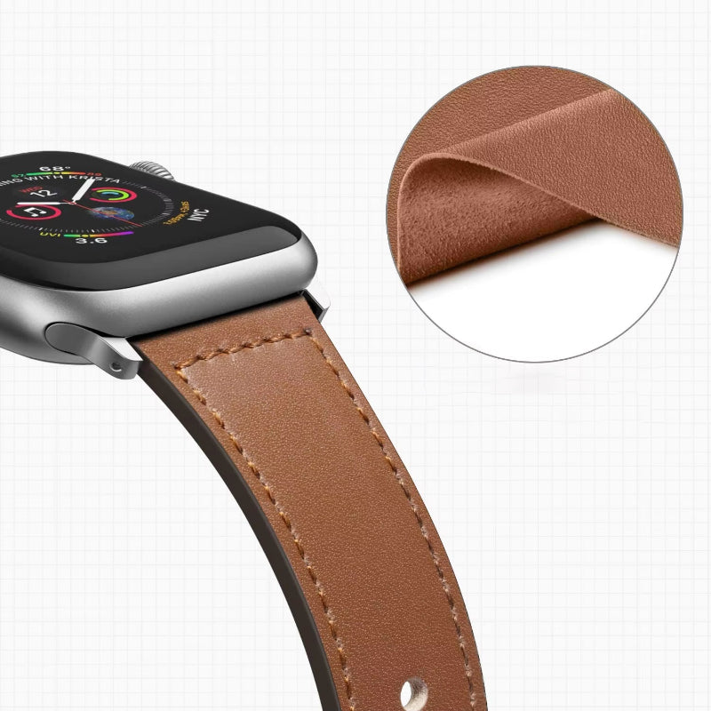 Fashionable Leather Strap with Loop Design for Apple Watch