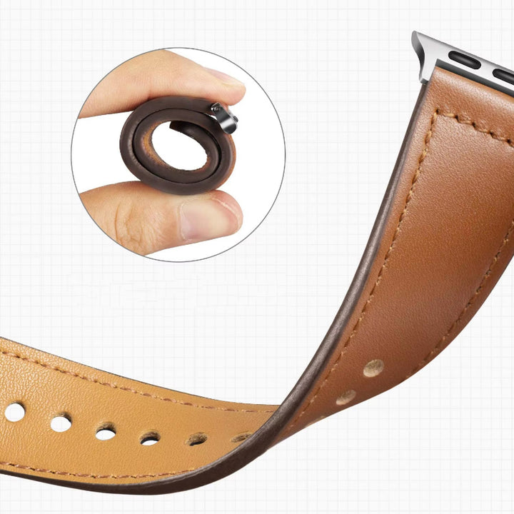 Fashionable Leather Strap with Loop Design for Apple Watch