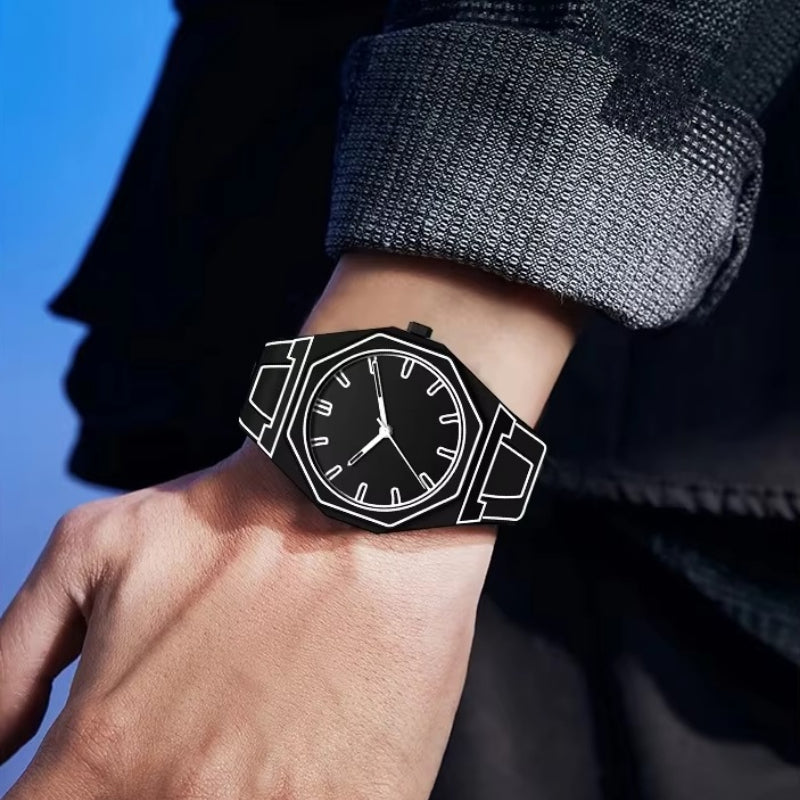 Creative Sketch Watch Sports Fashion Quartz Black and White Series