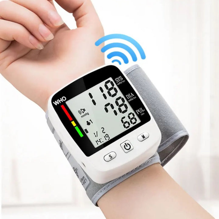 Rechargeable Wrist Blood Pressure and Heart Rate Monitor