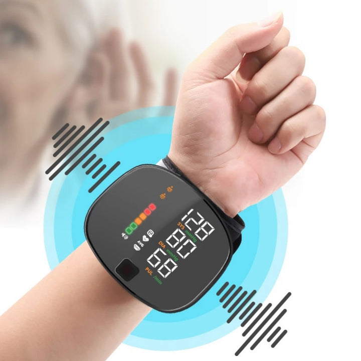 Touch Screen Digital Wrist Blood Pressure Monitor with Voice Function
