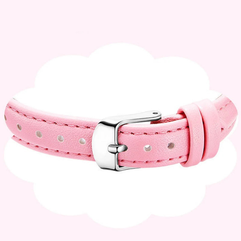 Cute Cat Dial Design Kid's Quartz Watch with Easy-to-Read Time Display