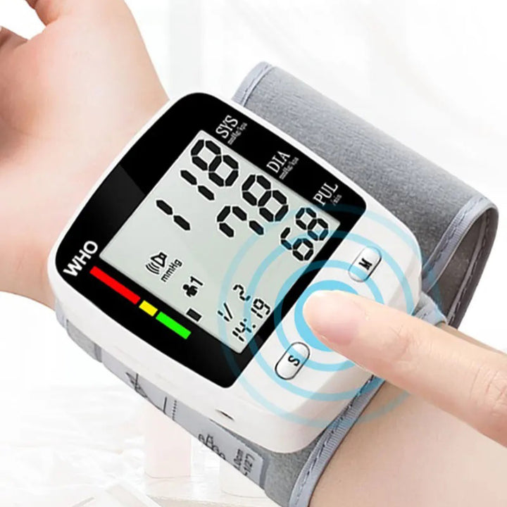 Rechargeable Wrist Blood Pressure and Heart Rate Monitor