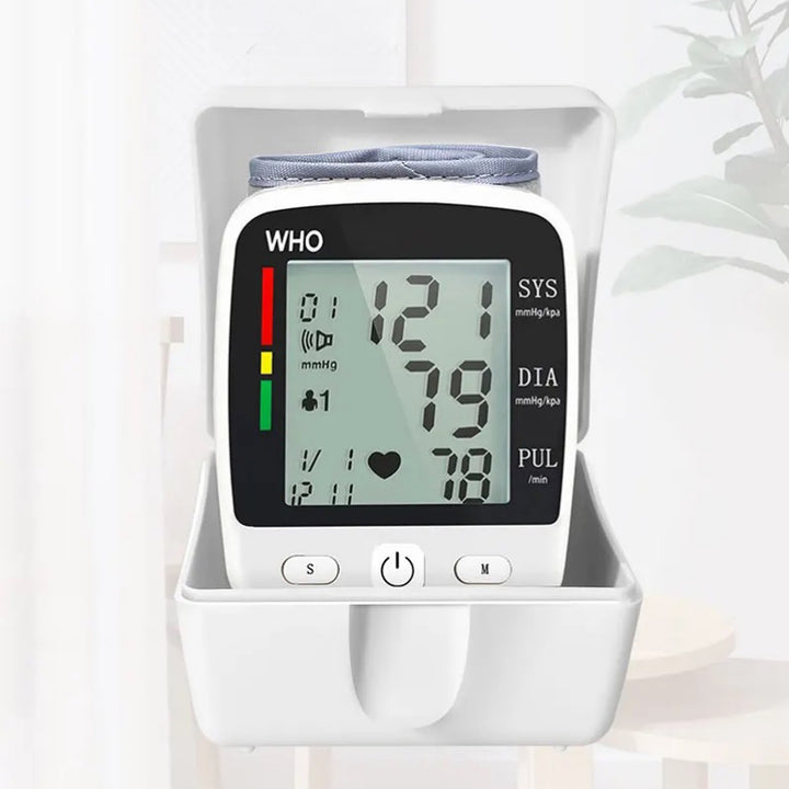 Rechargeable Wrist Blood Pressure and Heart Rate Monitor