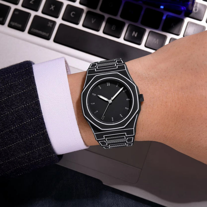 Creative Sketch Watch Sports Fashion Quartz Black and White Series
