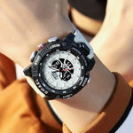 Multi-color Hybrid Dial Display Sportswatch for Men
