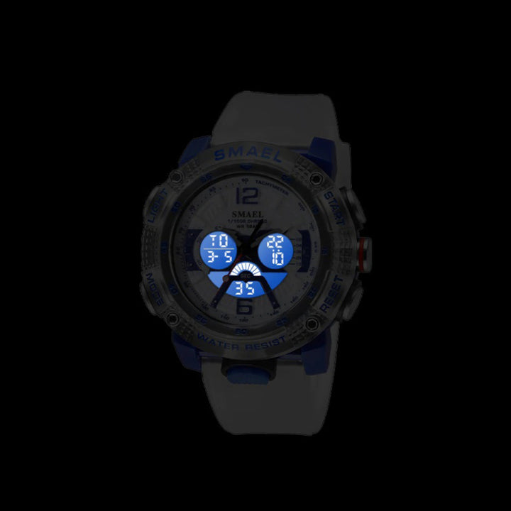 Multi-color Hybrid Dial Display Sportswatch for Men