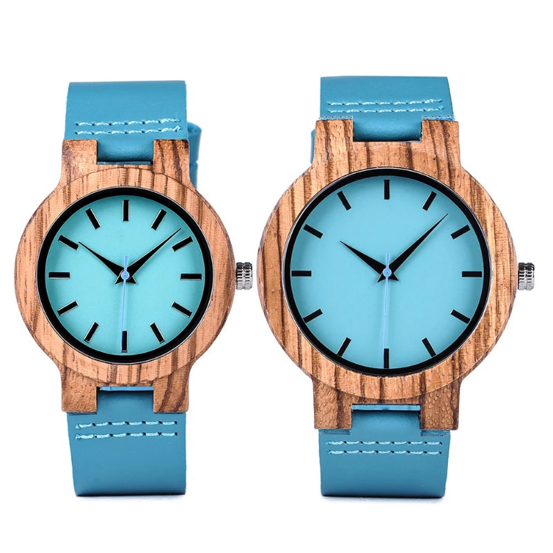 Minimalist Wooden Couple Quartz Watches