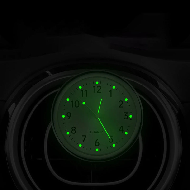 Luminous Mini Car Air Vent Quartz Clock