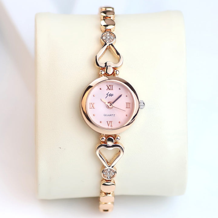 Minimalist Sweetheart Rhinestone Quartz Watch for Women