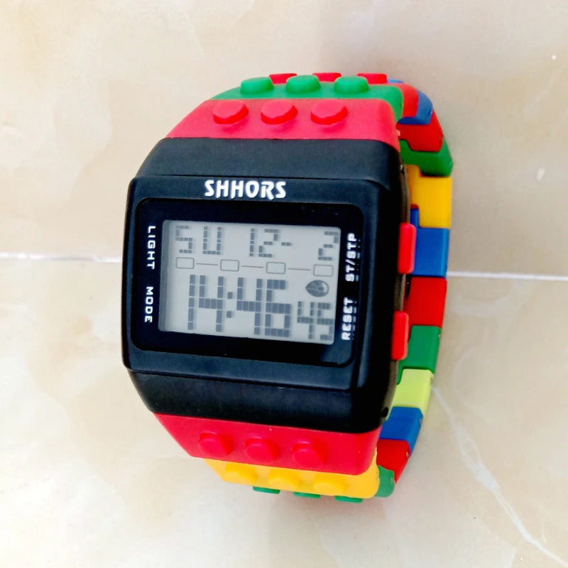 Fun and Bright Building Blocks Digital Fashion Watch