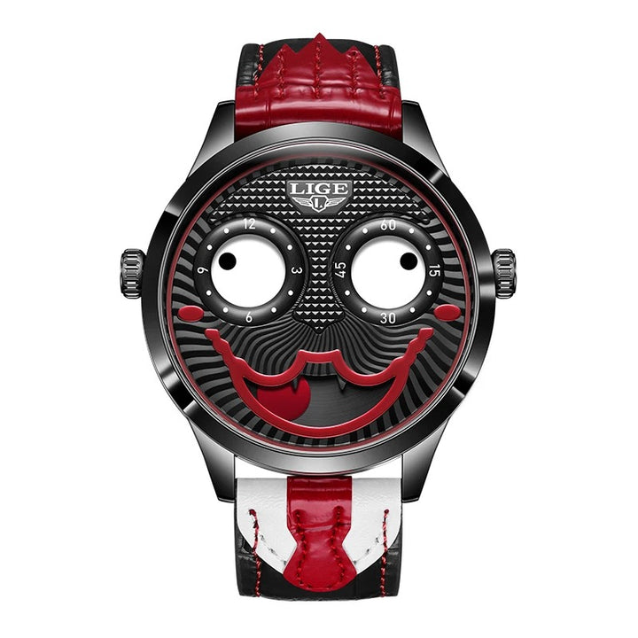 Fun and Playful Character Clown Dial Quartz Wristwatch