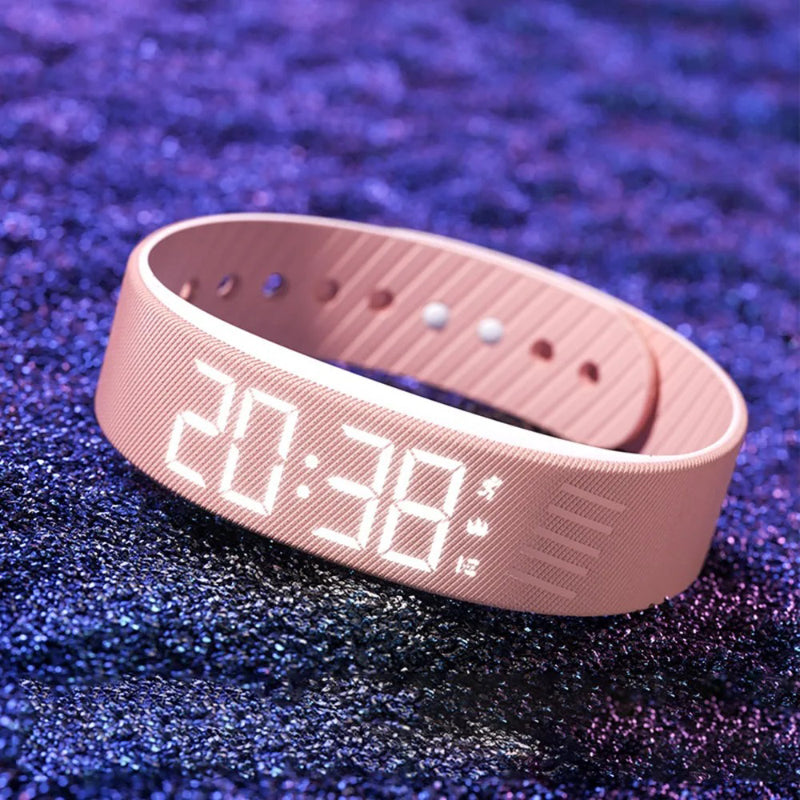 Adjustable Snooze-proof Alarm Digital LED Silicone Bracelet Watch