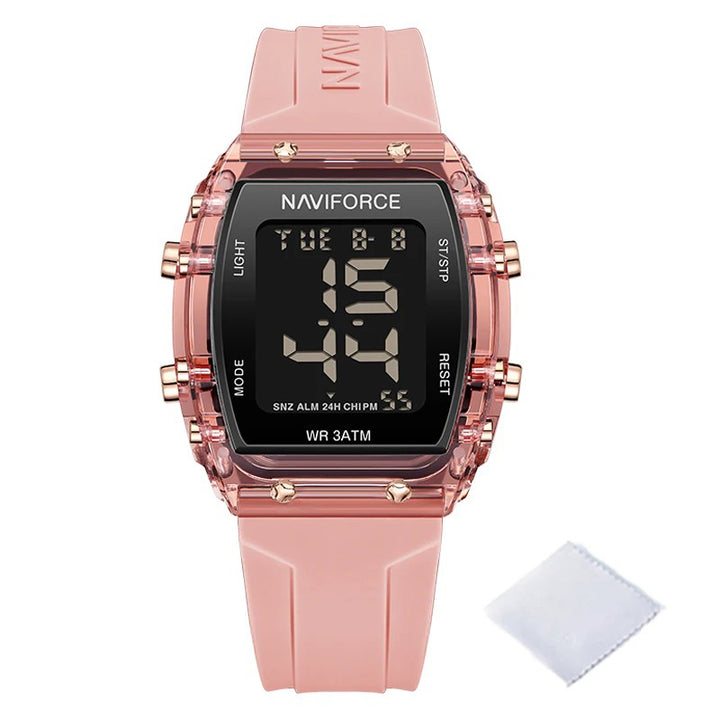 Sport and Casual Elegance Barrel-Shaped Digital Watch for Women