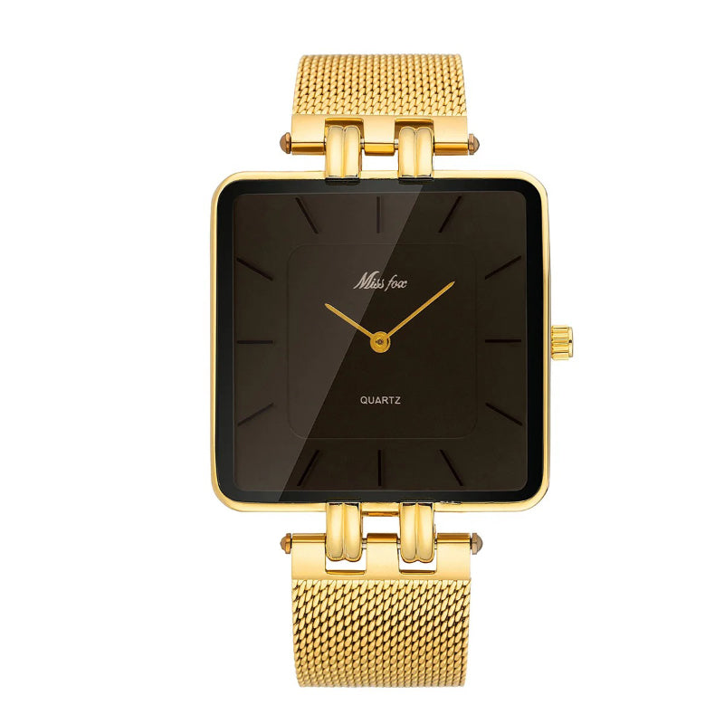 Ultra-thin Large Dial Mesh Strap Quartz Watch for Couples