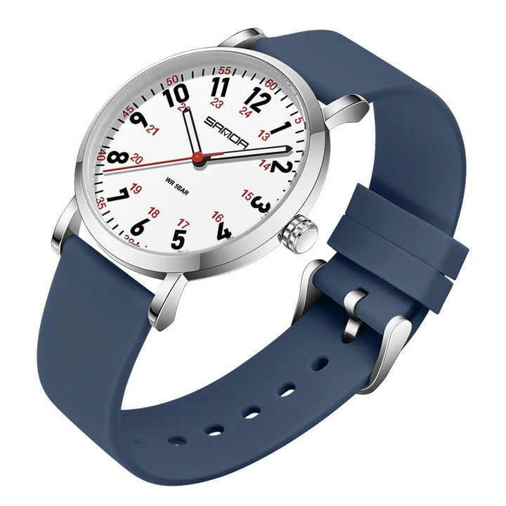 Women's Thin and Light Silicone Band Luminous Quartz Watch