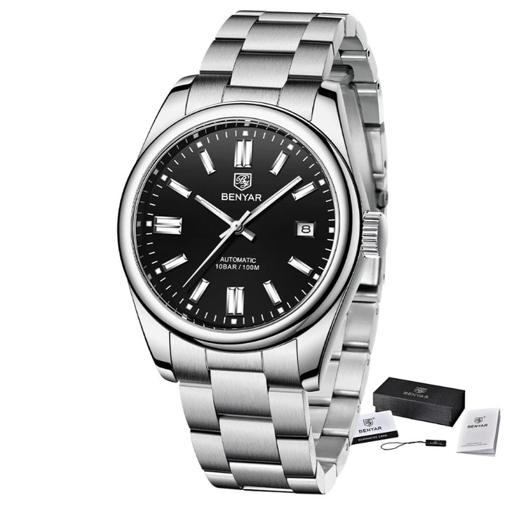 Men's Precision Stainless Steel Automatic Timepiece