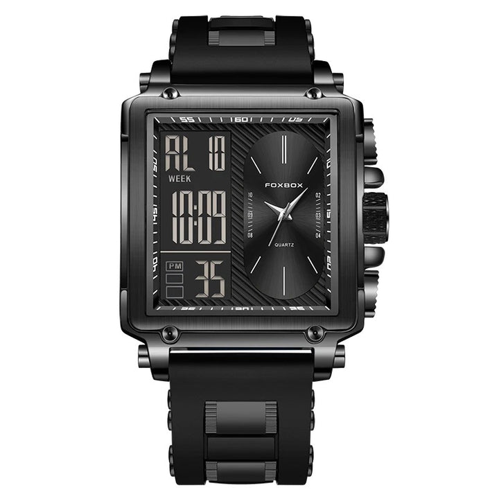 Fashion-Forward Square Case Watch for Men with Multiple Functions