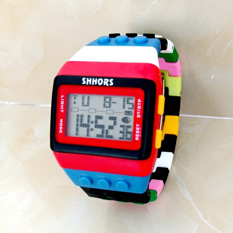 Fun and Bright Building Blocks Digital Fashion Watch