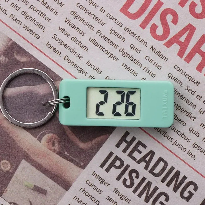 Travel-Friendly Portable Small Digital Hanging Keychain Watch