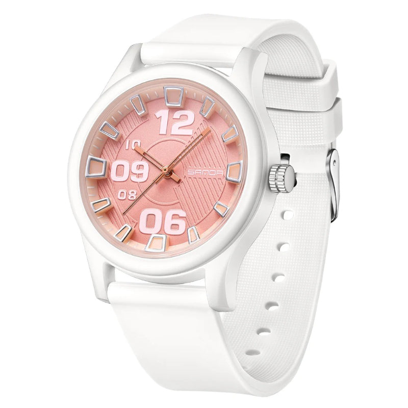 Cool Fashion Dial with Soft Silicone Strap Quartz Watch