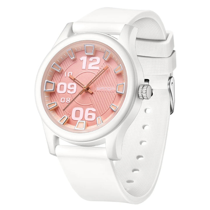 Cool Fashion Dial with Soft Silicone Strap Quartz Watch