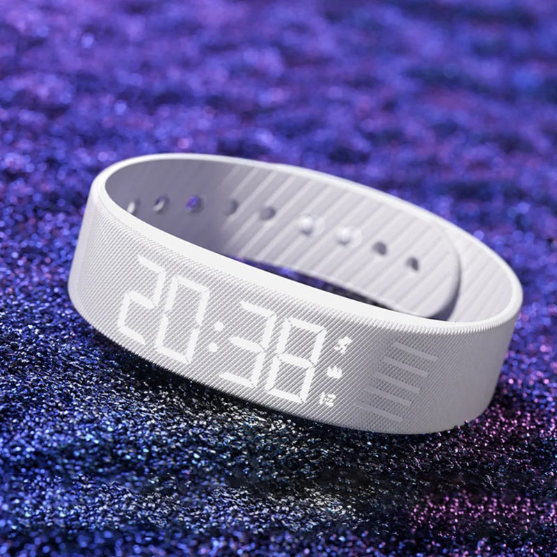 Adjustable Snooze-proof Alarm Digital LED Silicone Bracelet Watch
