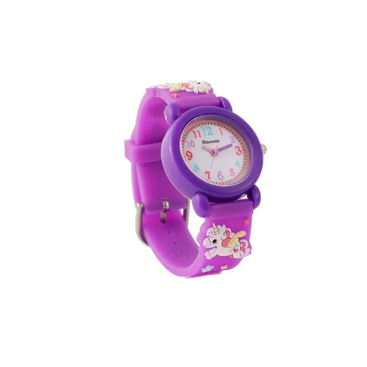 Unicorn Pattern Silicone Strap Kid's Cartoon Watch